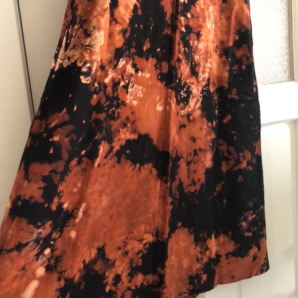 Black Desert Hand Dyed Linen Tent Dress with Pockets Tie Belt Small Batch Dye - Picture 9 of 10